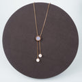 Adjustable Clock Necklace With Pearl Drops (Anti-Tarnish) - Zaarva